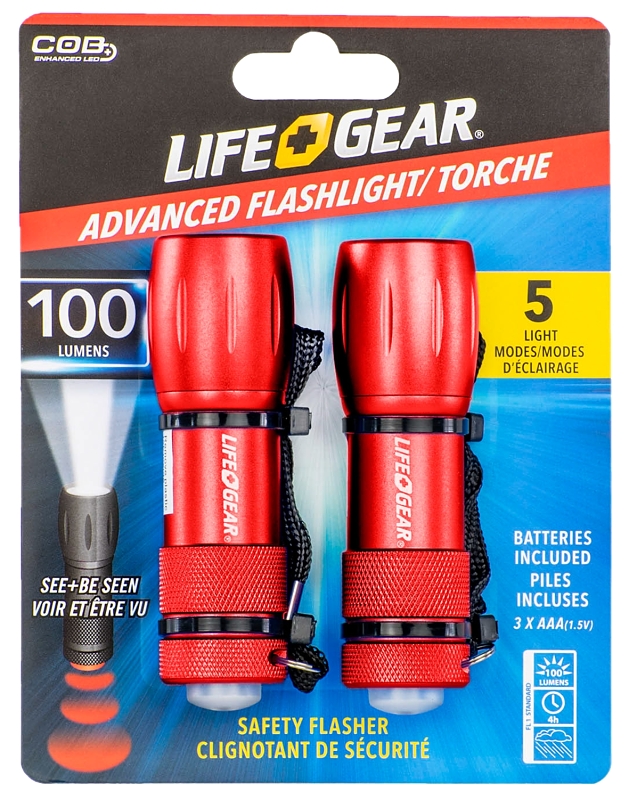 Life+Gear LG09-60660-SA4 Mini Max Flashlight, AAA Battery, Alkaline Battery, LED Lamp, 160 Lumens Assorted