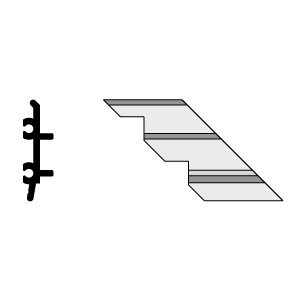 CRL-U.S. Aluminum AP601 Anchor Clip Set Including Screws for 90 degree Outside Corner - 4 Left and 4 Right Mill
