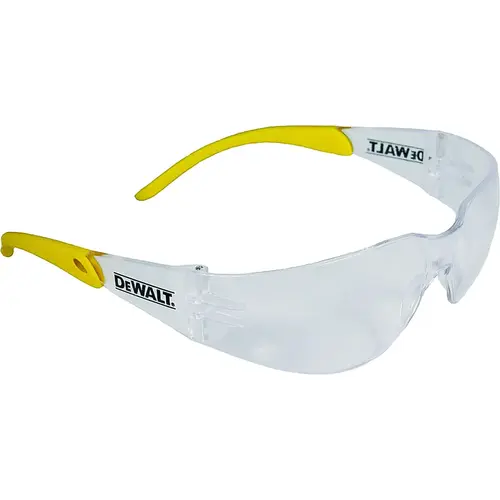 Safety Glasses, Polycarbonate Lens, Plastic Frame, Black/Yellow Frame Safety Glasses, Polycarbonate Lens, Plastic Frame, Black/Yellow Frame