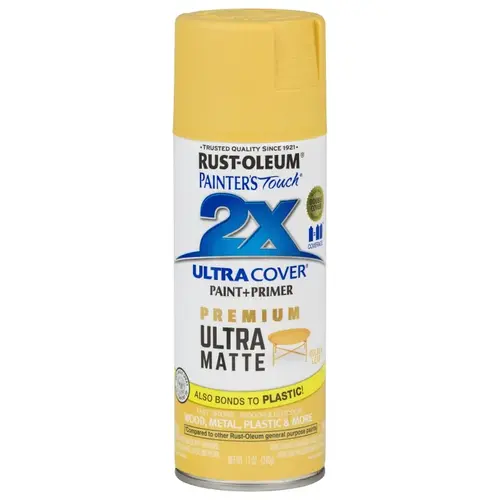PAINTER'S Touch 2X ULTRA COVER Spray Paint, Matte, Golden Leaf, 12 oz, Aerosol Can