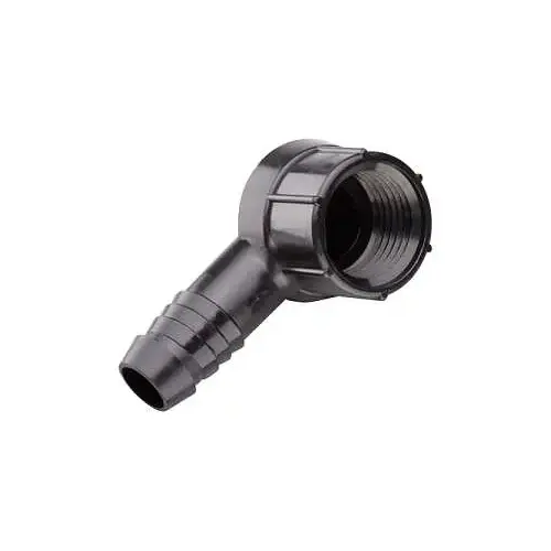 Swing Pipe Elbow, 1/2 in Connection, FNPT, Polyoxymethylene, Black Swing Pipe Elbow, 1/2 in Connection, FNPT, Polyoxymethylene, Black