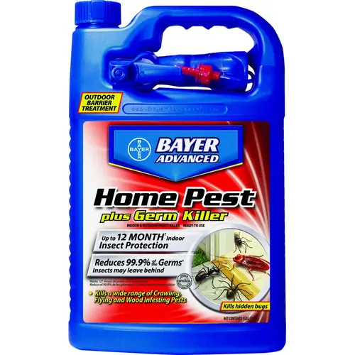 Complete Insect Killer, Liquid, Spray Application, 1 gal Bottle White