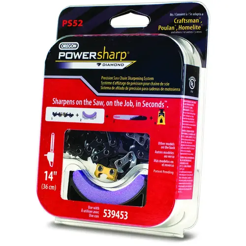 PowerSharp Chainsaw Chain, 14 in L Bar, 0.05 Gauge, 3/8 in TPI/Pitch, 52-Link PowerSharp Chainsaw Chain, 14 in L Bar, 0.05 Gauge, 3/8 in TPI/Pitch, 52-Link