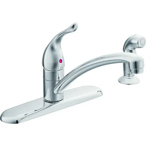 Chateau Series Kitchen Faucet, 1.5 gpm, 1-Faucet Handle, Stainless Steel, Chrome Plated, Deck Mounting Chateau Series Kitchen Faucet, 1.5 gpm, 1-Faucet Handle, Stainless Steel, Chrome Plated, Deck Mounting