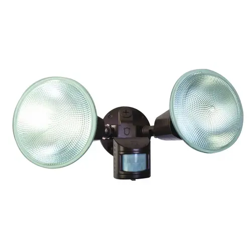 Flood Light, 120 V, 240 W, 2-Lamp, Halogen Lamp, Steel Fixture Bronze Flood Light, 120 V, 240 W, 2-Lamp, Halogen Lamp, Steel Fixture Bronze