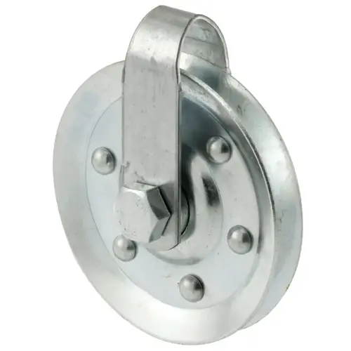 3 In. Dia. Steel Pulley w/Strap & Axle Bolt Galvanized 3 In. Dia. Steel Pulley w/Strap & Axle Bolt Galvanized