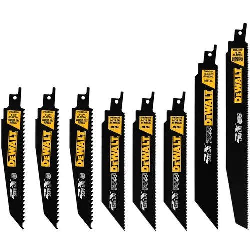 Reciprocating Saw Blade Set, 8-Piece Black Reciprocating Saw Blade Set, 8-Piece Black
