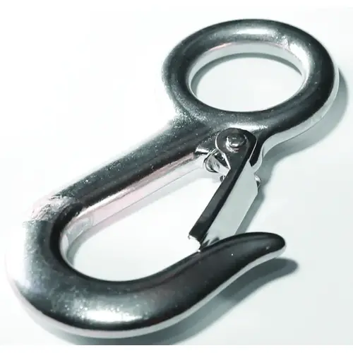 Snap Hook 1-1/8" D X 4-5/8" L Polished Stainless Steel 400 lb Polished Snap Hook 1-1/8" D X 4-5/8" L Polished Stainless Steel 400 lb Polished