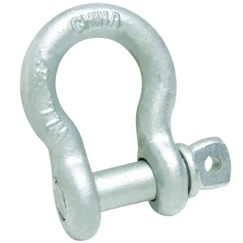 193LR-1/4 Anchor Shackle, 0.5 ton Working Load, Steel, Galvanized 193LR-1/4 Anchor Shackle, 0.5 ton Working Load, Steel, Galvanized