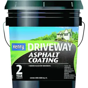 HENRY HE130074 Asphalt Coating, Liquid, Black, 4.75 gal Pail