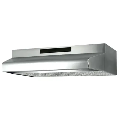 ESADA Series Deluxe Quiet Range Hood, 150 to 270 cfm, 2 Fan, Duct/Ductless Vent, 24 in W, 19-1/2 in D Stainless Steel
