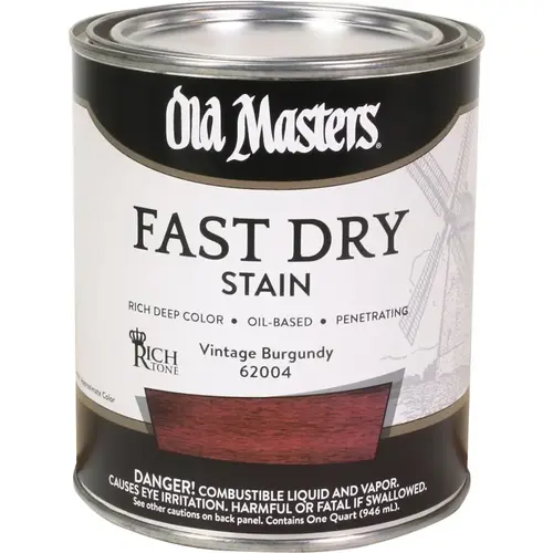 Fast Dry Wood Stain Professional Semi-Transparent Satin Vintage Burgundy Oil-Based Alkyd Vintage Burgundy Fast Dry Wood Stain Professional Semi-Transparent Satin Vintage Burgundy Oil-Based Alkyd Vintage Burgundy