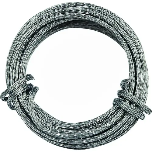 Picture Hanging Wire, 9 ft L, Galvanized Steel, 30 lb Picture Hanging Wire, 9 ft L, Galvanized Steel, 30 lb