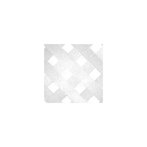 Privacy Lattice, 8 ft L Nominal, 48 in W Nominal, 1/8 in Thick Nominal, Diamond Style, White