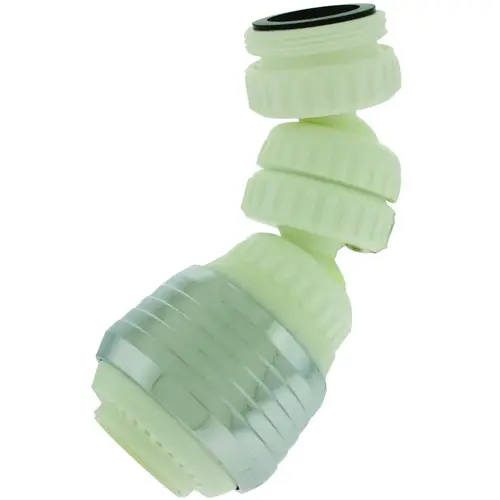 Faucet Aerator, 5/16-27 x 55/64-27 Male x Female Thread, Plastic White Faucet Aerator, 5/16-27 x 55/64-27 Male x Female Thread, Plastic White