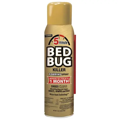Bed Bug Killer, Spray Application, 16 oz Aerosol Can
