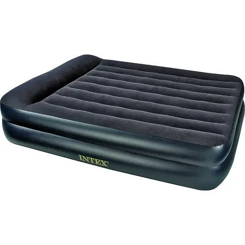 Dura-Beam Series 64123EP Air Mattress, 80 in L, 60 in W, Queen, Fiber, Gray