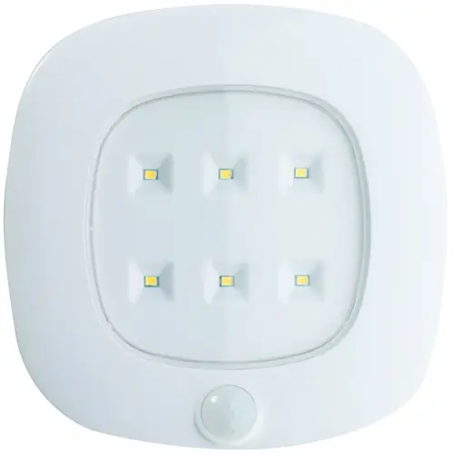 Ceiling Light, 120 VAC, C Battery, 6-Lamp, LED Lamp, 125 Lumens, White