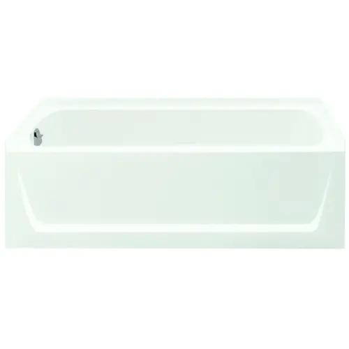 Ensemble Bathtub, 55 gal Capacity, 60 in L, 32 in W, 20 in H, Alcove Installation, Solid Vikrell White