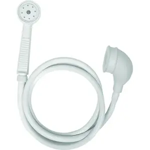 Danco 10086 VersaSpray Handheld Shower Head, 2.2 gpm, Rubber, 5 ft L Hose White