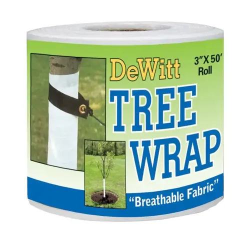 Tree Wrap, 50 ft L, 3 in W, Polypropylene White
