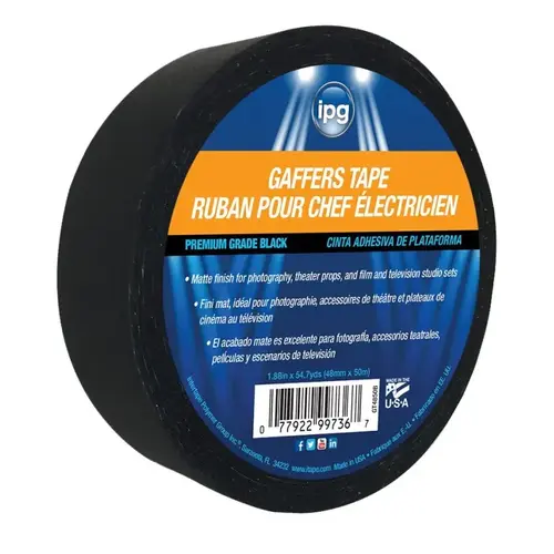 Gaffer's Tape 1.88" W X 60 yd L Black Black