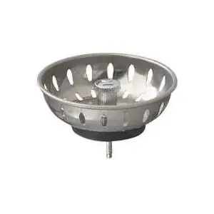 Plumb Pak PP820-22 Basket Strainer, Stainless Steel, For: All Standard Sink Black/Silver