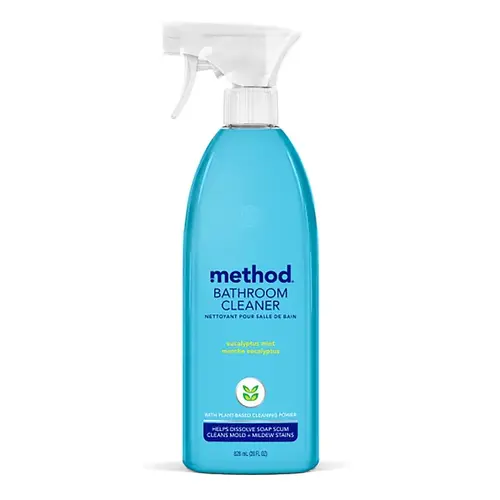 Bathroom Cleaner, 28 oz, Liquid, Herbaceous, Colorless/Translucent