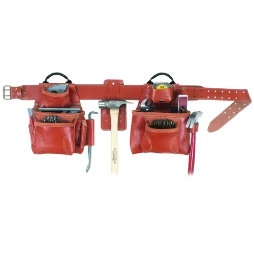 Tool Works Signature Series Tool Belt, 29 to 46 in Waist, Leather, Tan, 15-Pocket Tool Works Signature Series Tool Belt, 29 to 46 in Waist, Leather, Tan, 15-Pocket