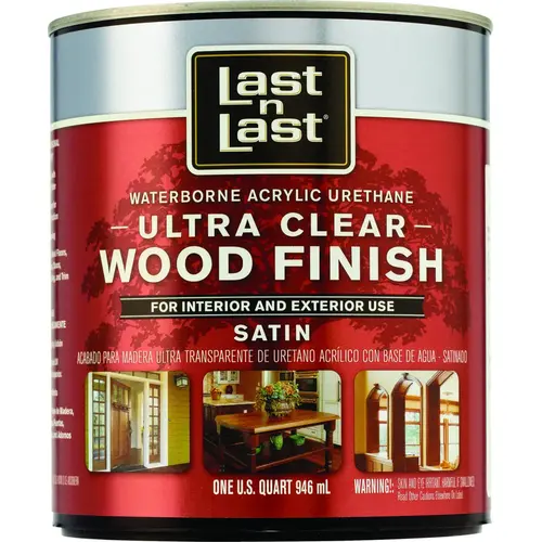 Ultra Clear Wood Finish, Liquid, Ultra Clear, 1 qt, Can