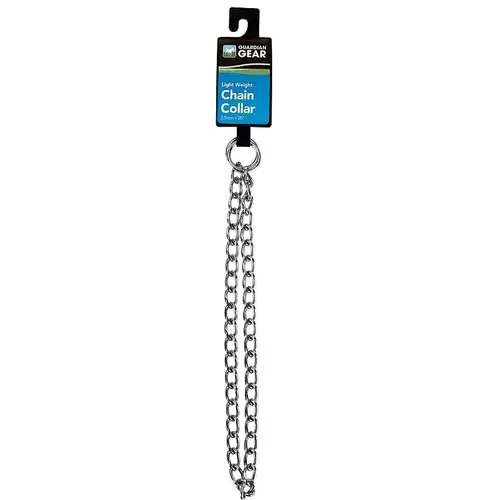 Boss Pet Choke Chain Collar, 2.5 mm Chain, 20 in L Collar, Steel Chrome
