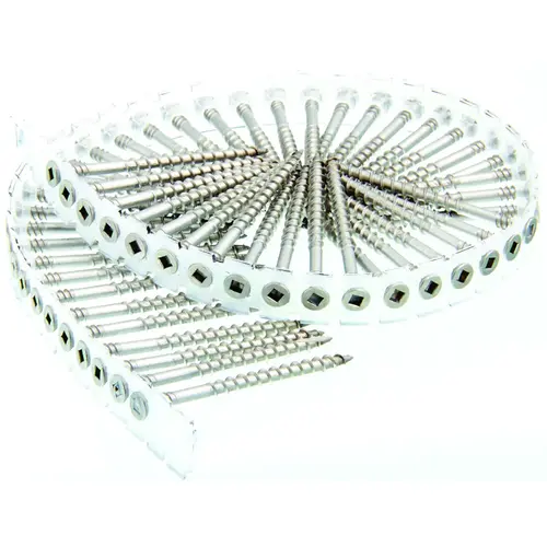 08D Series Deck Screw, Flat Head, #2 Drive, Stainless Steel, Stainless Steel - pack of 800