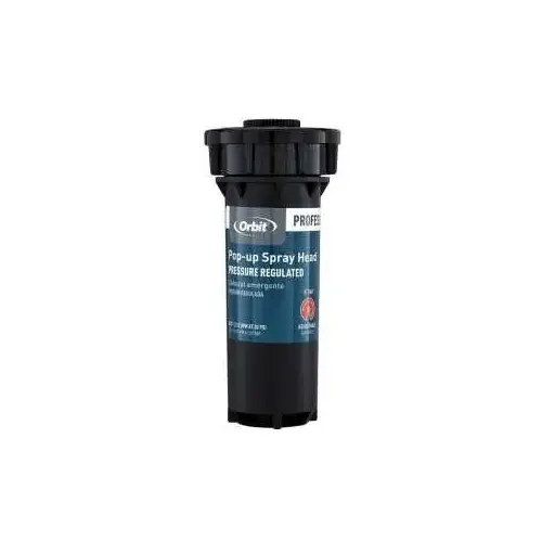 Pop-Up Spray Head Sprinkler, 1/2 in Connection, Female, 3 in H Pop-Up, 10 to 15 ft, Adjustable Nozzle Black Pop-Up Spray Head Sprinkler, 1/2 in Connection, Female, 3 in H Pop-Up, 10 to 15 ft, Adjustable Nozzle Black