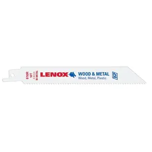 Lenox 22761OSB610R Reciprocating Saw Blade, 3/4 in W, 6 in L, 10 TPI, HSS Cutting Edge White
