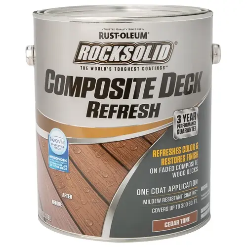 RockSolid Deck Refresh Toner, Flat/Matte, Cedar, Liquid, 1 gal