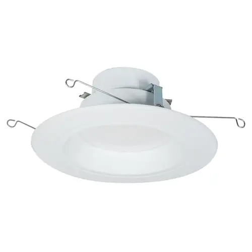 RL56 Series RL56129S1EWHR Retrofit Downlight, 14 W, 120 V, LED Lamp, Aluminum, Matte White Baffle