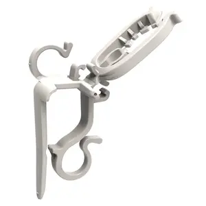 Adams 258451 Shingle/Gutter Light Clip, Deluxe, Plastic, White