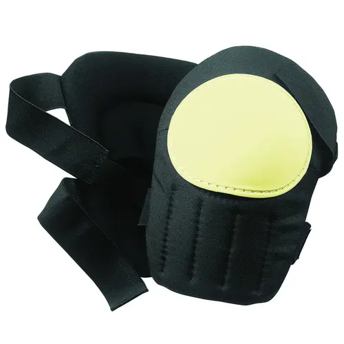 Swivel Knee Pad, Plastic Cap, Rubber Pad, Hook and Loop Closure Black/White