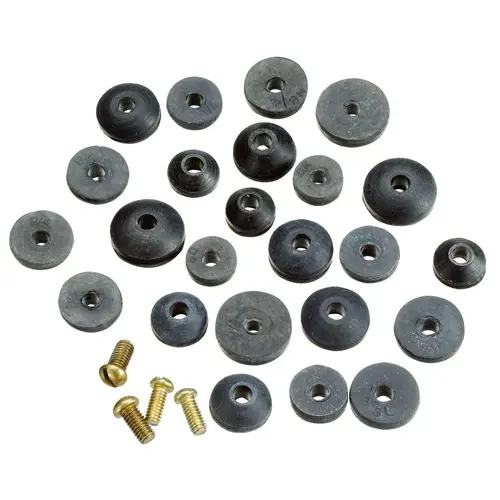 Faucet Washer Assortment, Brass/Rubber, For: Sink and Faucets Faucet Washer Assortment, Brass/Rubber, For: Sink and Faucets