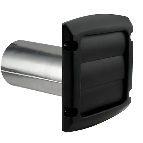 ProVent Louvered Exhaust Hood, 4 in Duct, Plastic Hood, Black Hood Brown