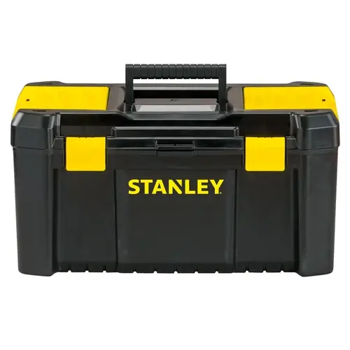 Essential Series Tool Box, 981.3 cu-in, Polypropylene, Black Essential Series Tool Box, 981.3 cu-in, Polypropylene, Black