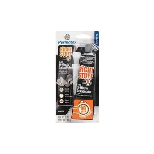 The Right Stuff Gasket Maker, 3 oz Tube, Paste, Mild Black The Right Stuff Gasket Maker, 3 oz Tube, Paste, Mild Black
