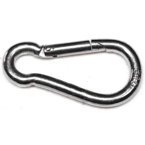 Spring Hook, 100 lb Working Load, Stainless Steel Zinc-Plated Spring Hook, 100 lb Working Load, Stainless Steel Zinc-Plated