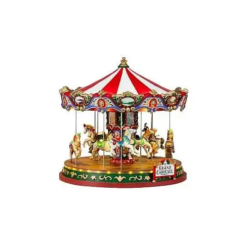 Christmas Village Multicolored The Grand Carousel 9.5" Multicolored Christmas Village Multicolored The Grand Carousel 9.5" Multicolored