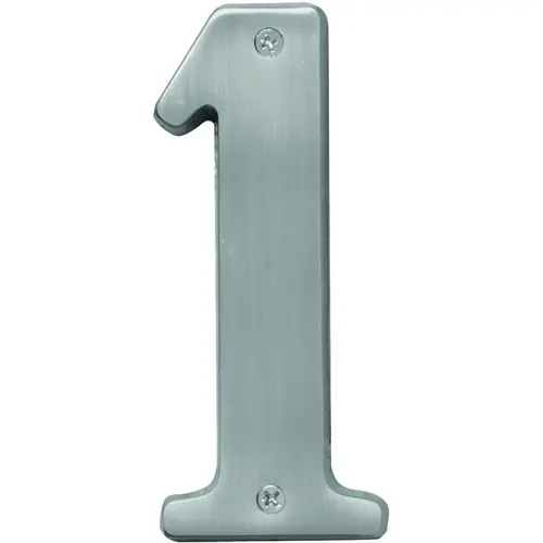 Prestige Series House Number, Character: 1, 5 in H Character, Nickel Character, Solid Brass Prestige Series House Number, Character: 1, 5 in H Character, Nickel Character, Solid Brass