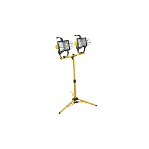 Work Light, 120 V, 1000 W, 2-Lamp, Halogen Lamp, 16,000 Lumens, Yellow Work Light, 120 V, 1000 W, 2-Lamp, Halogen Lamp, 16,000 Lumens, Yellow