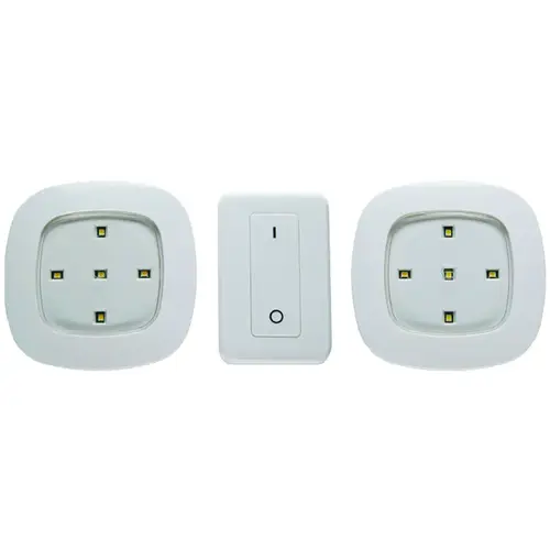 Remote Control Lighting System, 120 VAC, AA Battery, 5-Lamp, LED Lamp, 35 Lumens, White