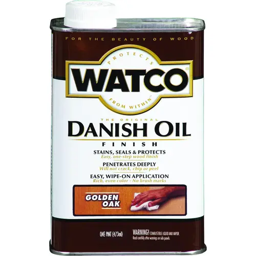 Danish Oil, Golden Oak, Liquid, 1 pt, Can Danish Oil, Golden Oak, Liquid, 1 pt, Can