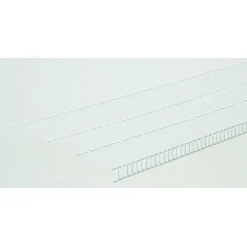 Wire Shelf, 130 lb, 20 in L, 144 in W, Steel, White Wire Shelf, 130 lb, 20 in L, 144 in W, Steel, White