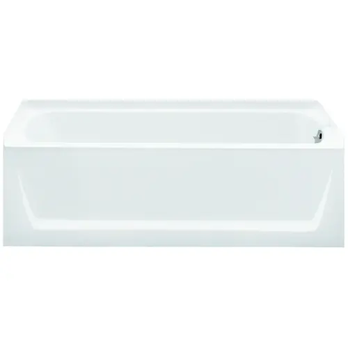 Ensemble Bathtub, 55 gal Capacity, 60 in L, 32 in W, 20 in H, Alcove Installation, Vikrell, White